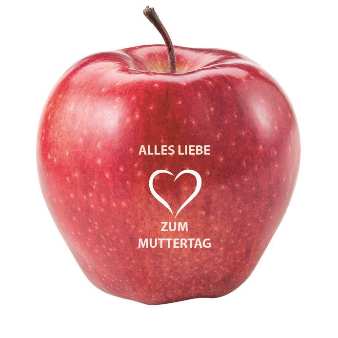 LogoFrucht Apfel rot Muttertag