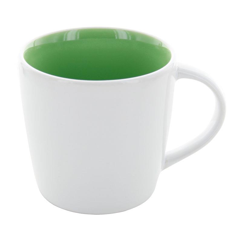 Tasse Emilia weiß / grün, Kaffeetasse